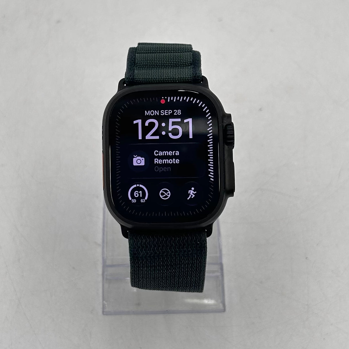 Unlocked Apple Watch Ultra 2 49MM Black Titanium Green Alpine Loop MX4R3LW/A