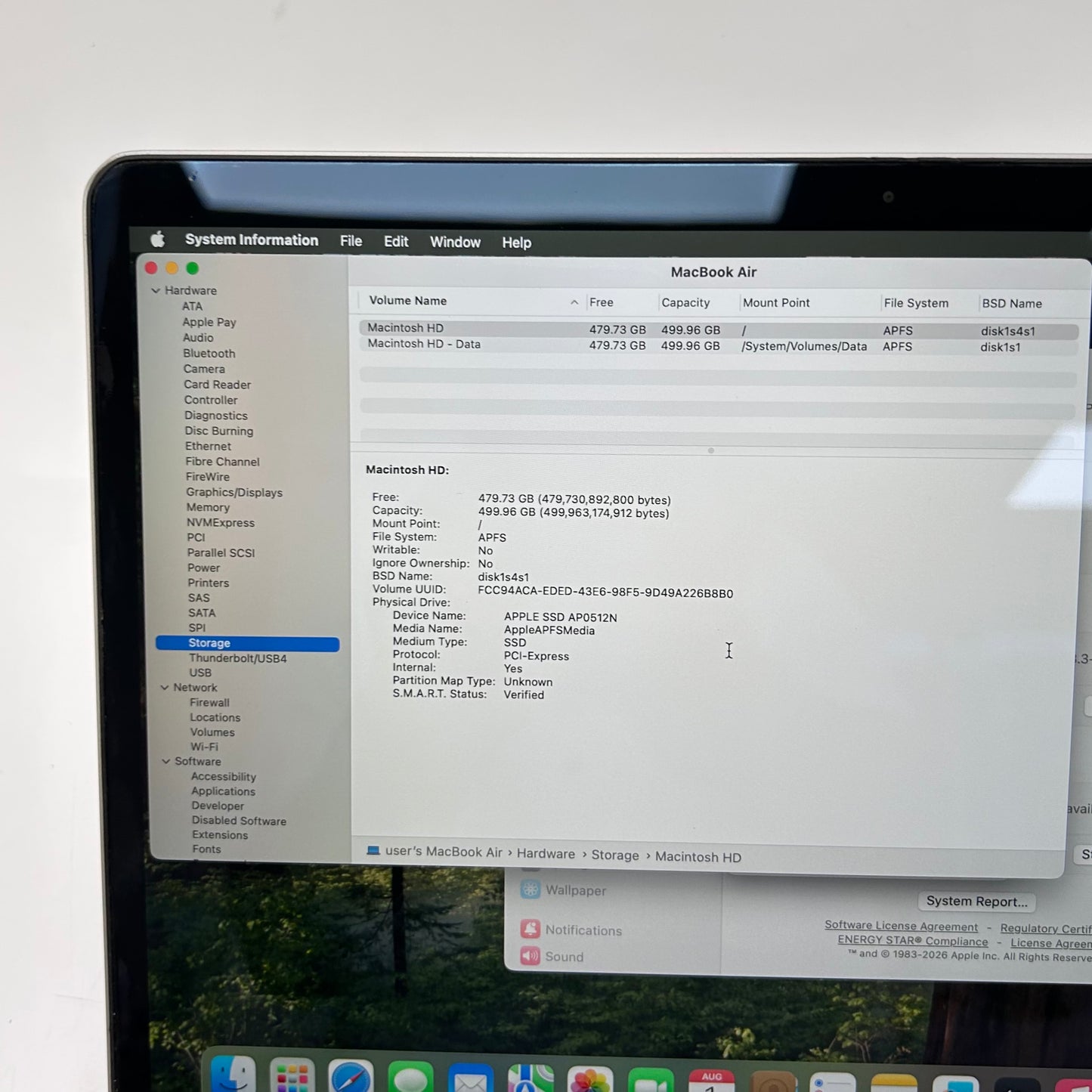 2020 Apple MacBook Air 13.3" i5 1.1GHz 16GB RAM 512GB SSD Space Gray A2179