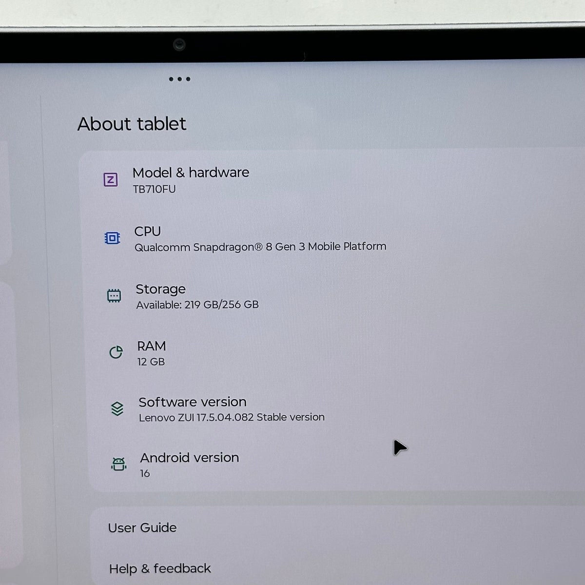 WiFi Only Lenovo Yoga Tab 256GB Luna Grey TB710FU