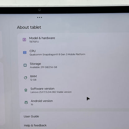 WiFi Only Lenovo Yoga Tab 256GB Luna Grey TB710FU