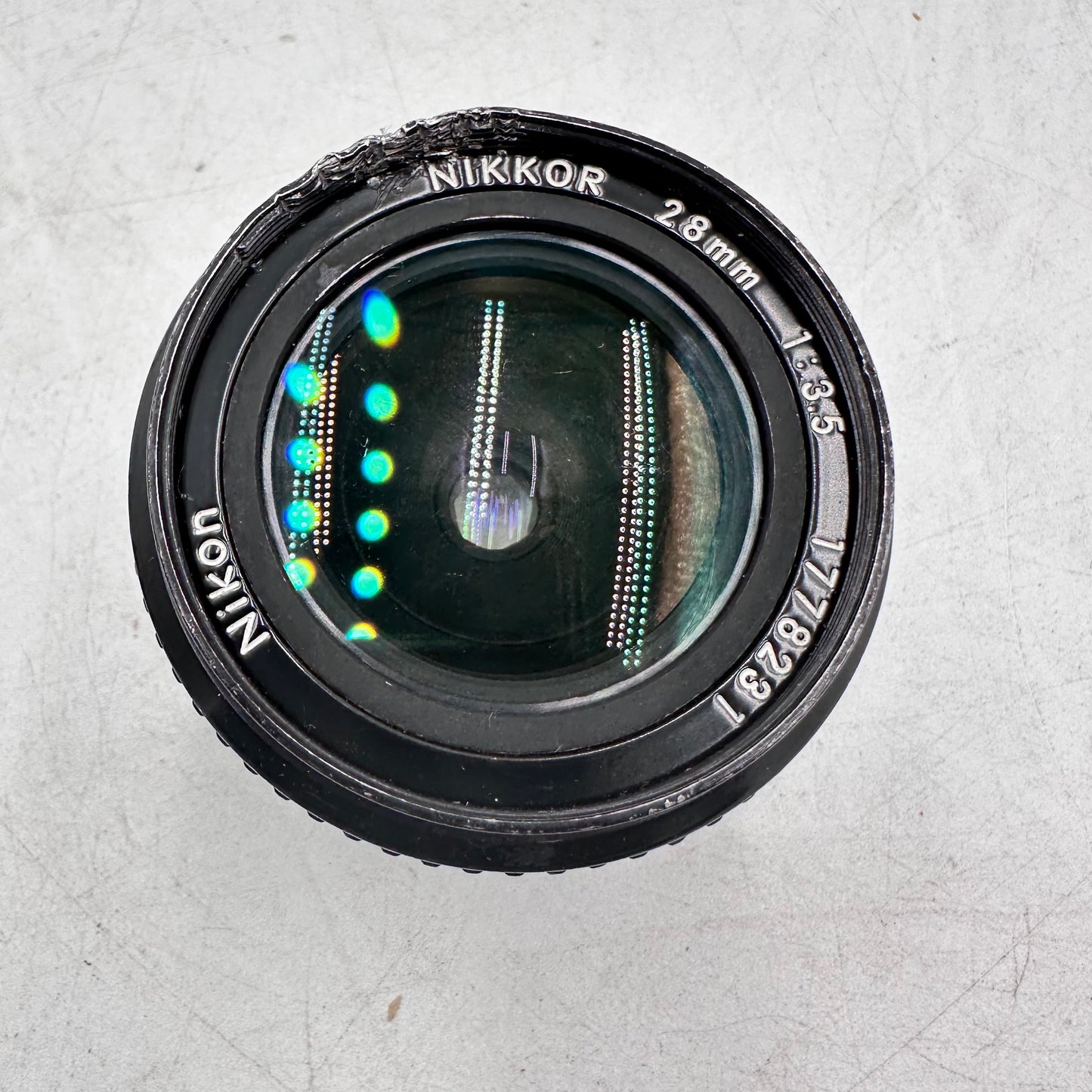 Nikon Nikkor Ai 28mm f/3.5 Wide Angle Lens Prime Lens