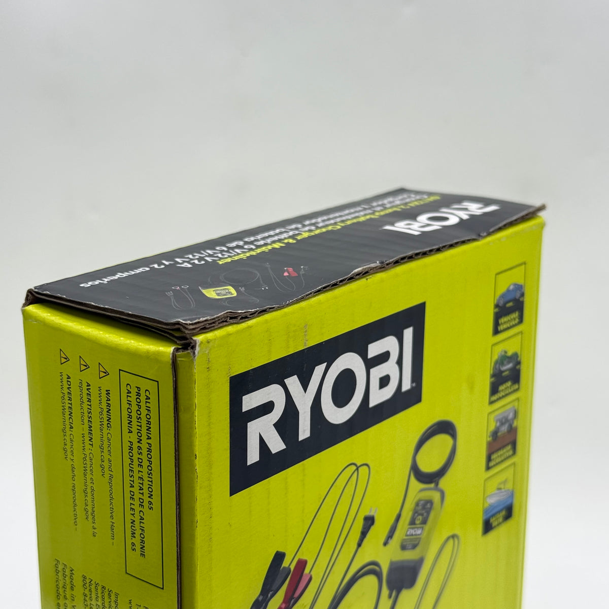 New Ryobi AC0i2001 6V/12V 2 Amp Battery Charger & Maintainer