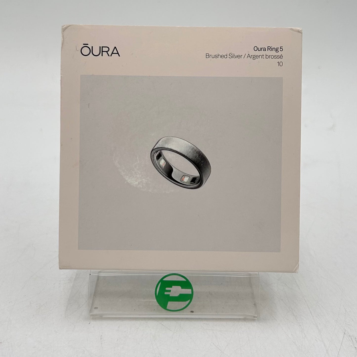 New Oura Ring 5 Size 10 Brushed Silver Titanium Smart Ring JZ80-61616-10
