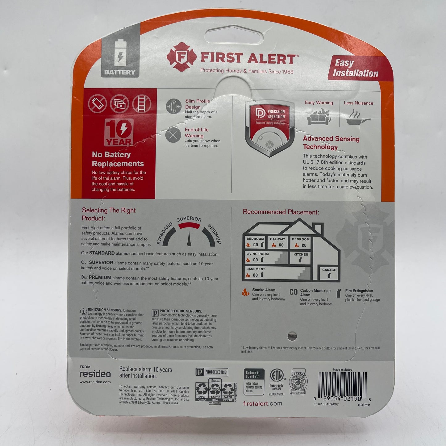 New First Alert Smoke Alarm Smoke Detector 1046731