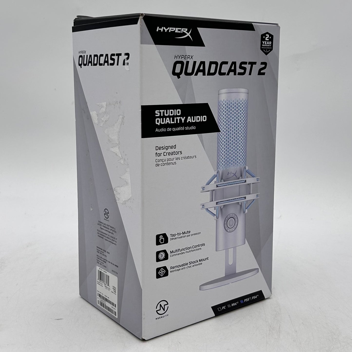 HyperX Quadcast 2 20Hz - 20kHz Condenser Studio Microphone QDC002
