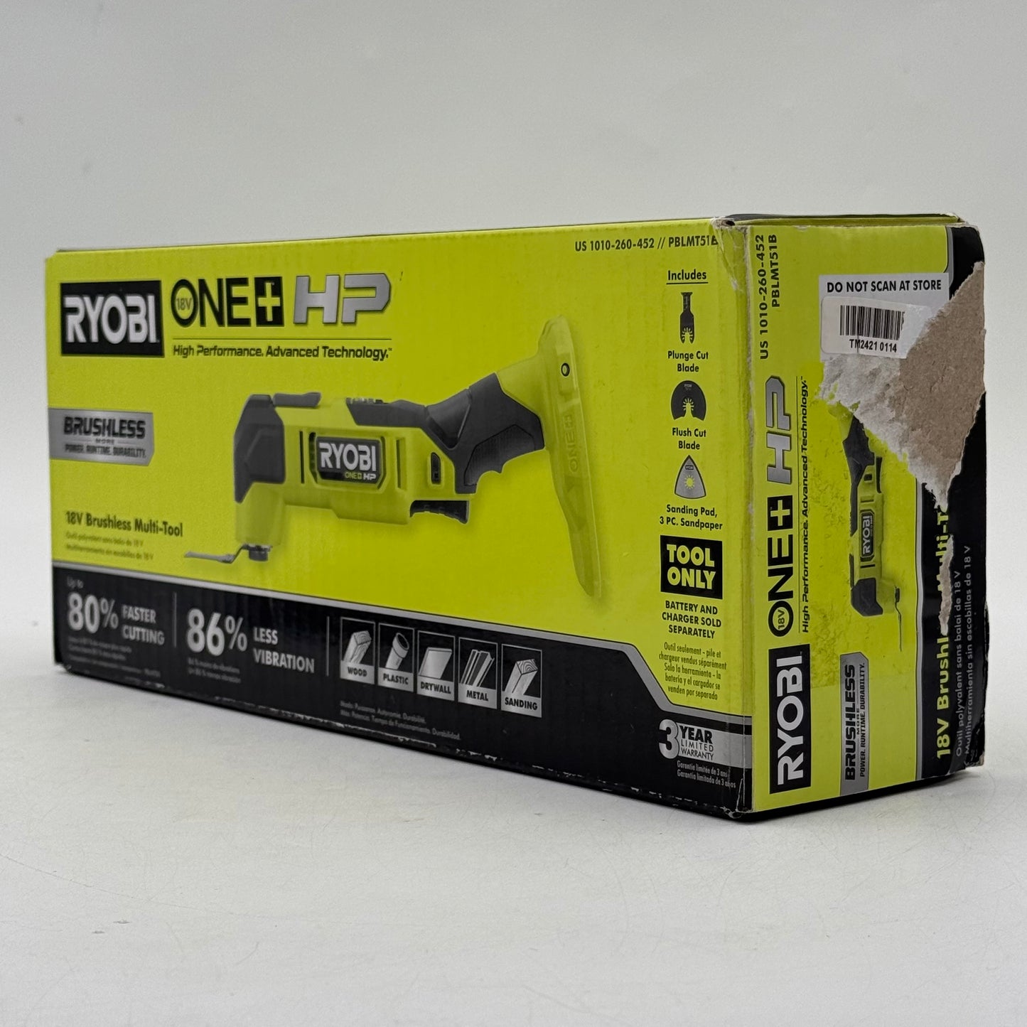 New Ryobi PBLMT51B 18V Brushless Multi-Tool