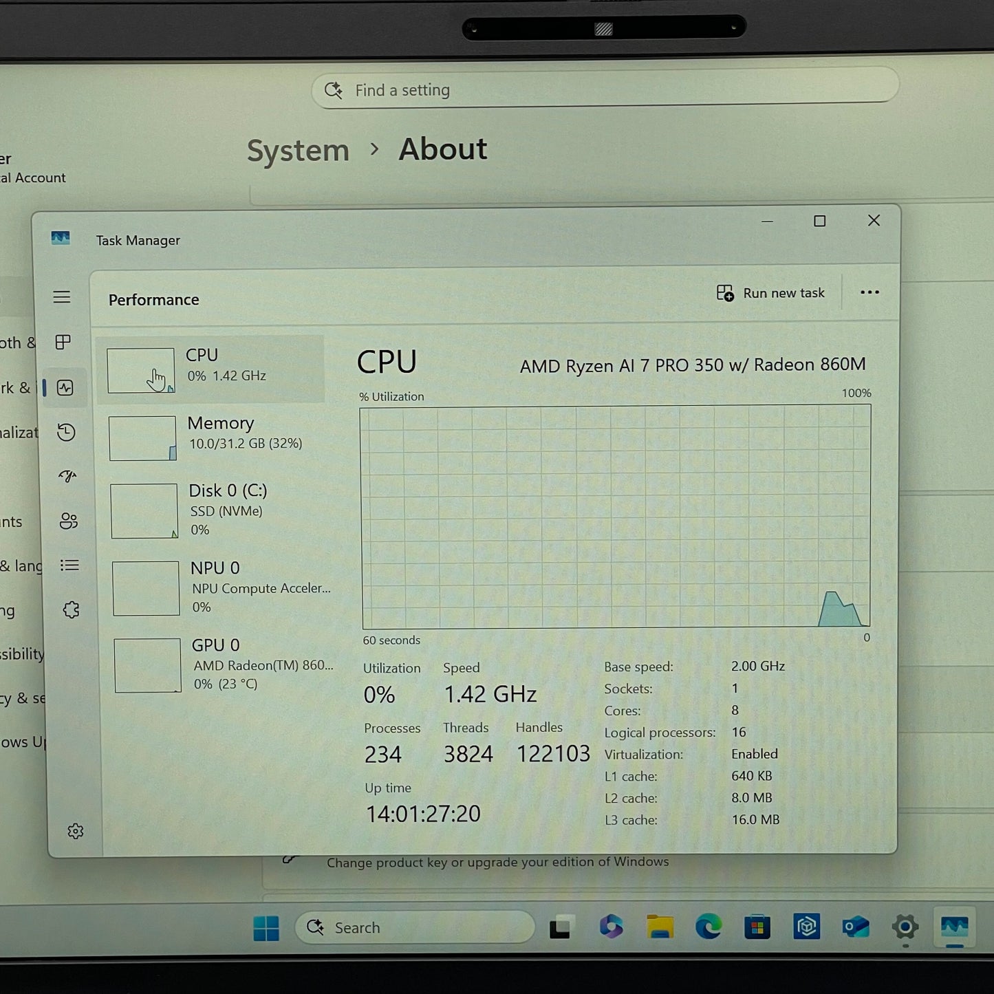 Dell Pro 14 Plus 14" Ryzen AI 7 Pro 350 2.0GHz 32GB RAM 512GB SSD GeForce 860M