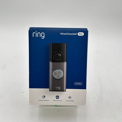 New Ring Wired Doorbell Pro Video Doorbell Black 5DFYA2 3rd Gen