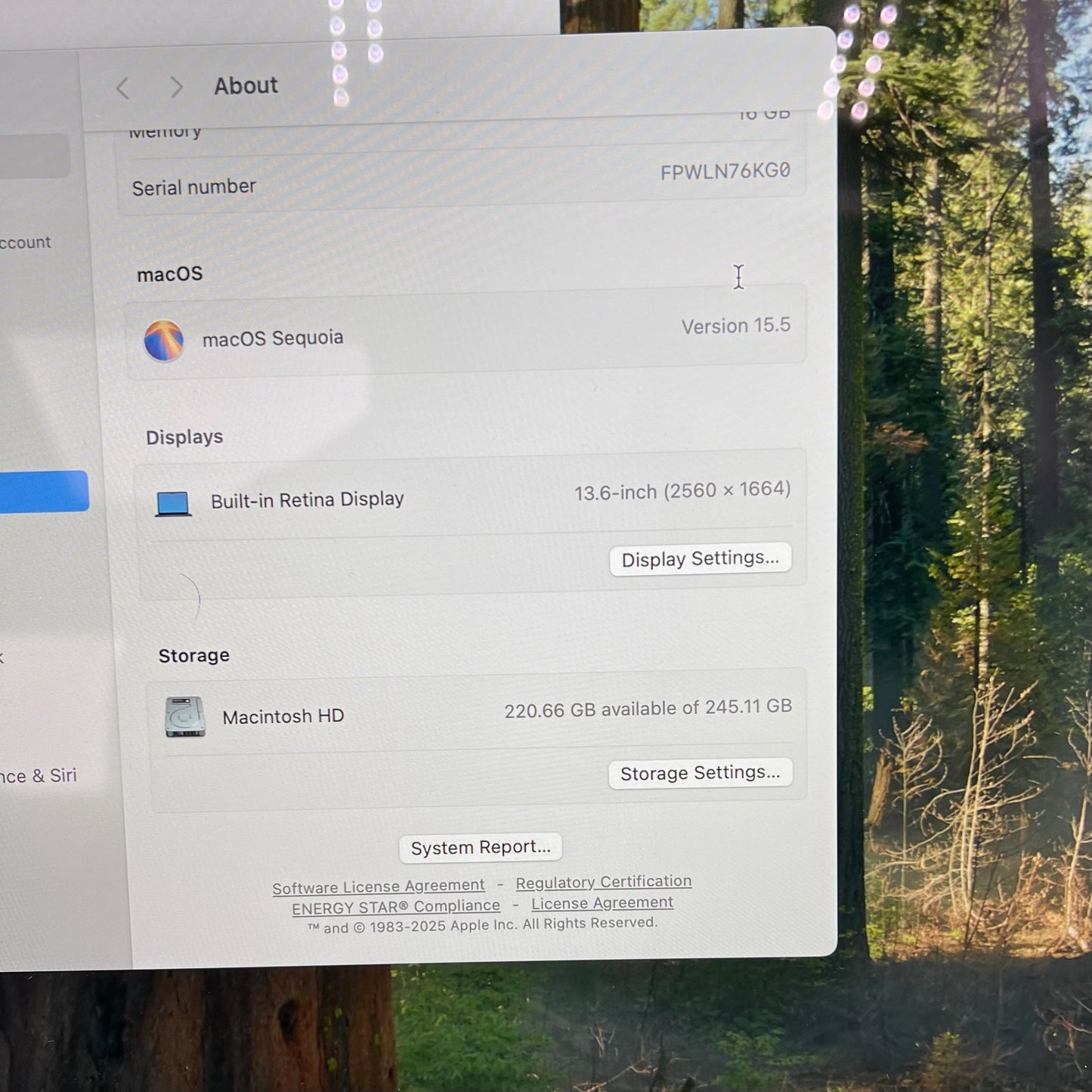 2025 Apple MacBook Air 13.6" M4 8C GPU 4.5GHz 16GB RAM 256GB SSD A3240