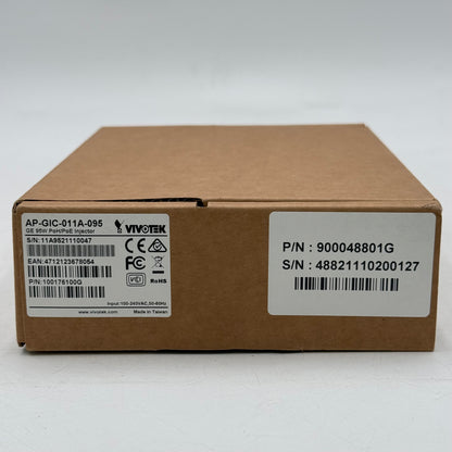 New VIVOTEK GE 95W PoH/PoE Injector 900048801G