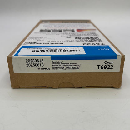 New Epson T6922 C13T692200 Cyan Ink Cartridge Exp 06/2028
