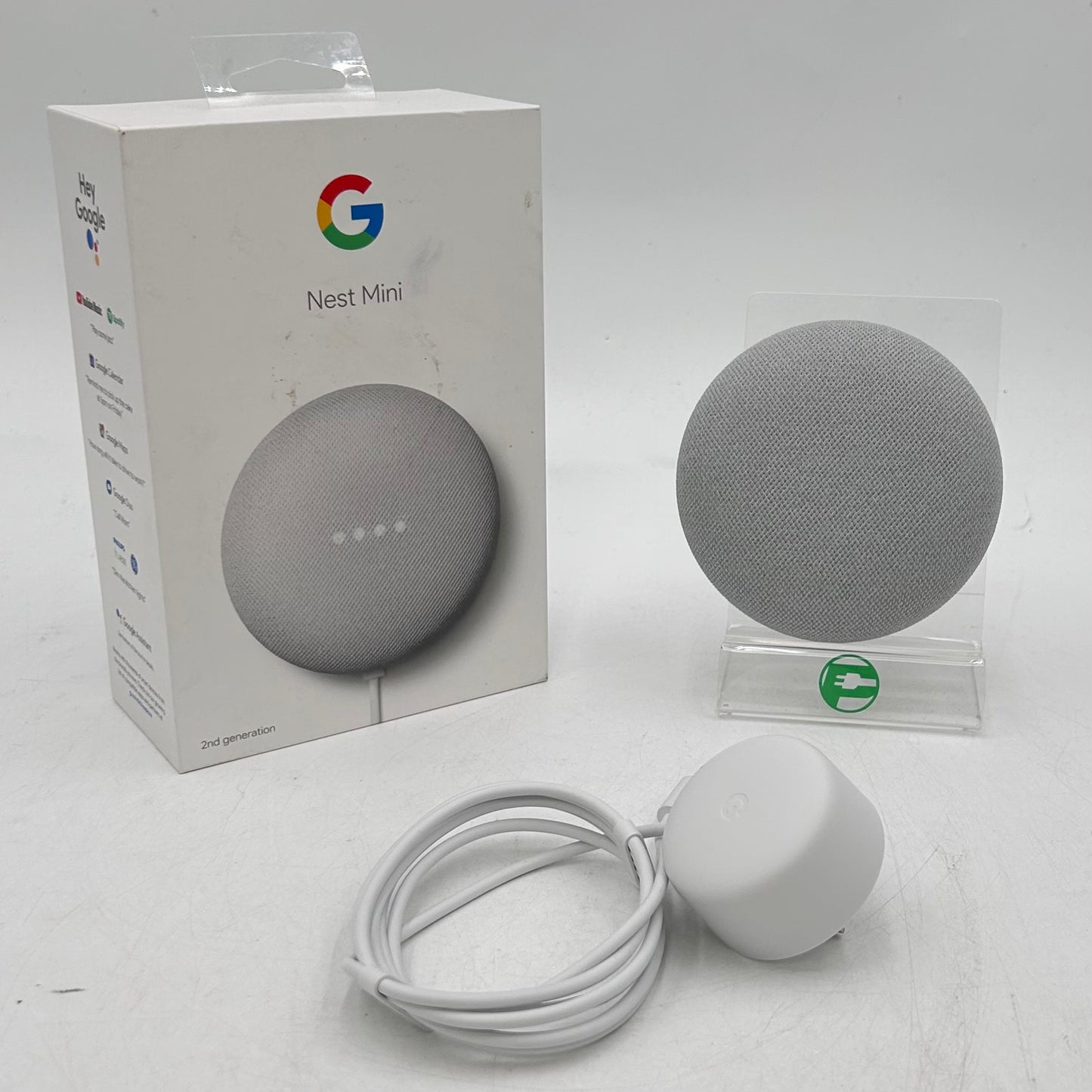 Google Nest Mini 2nd Gen Smart Speaker Chalk GA00638-US