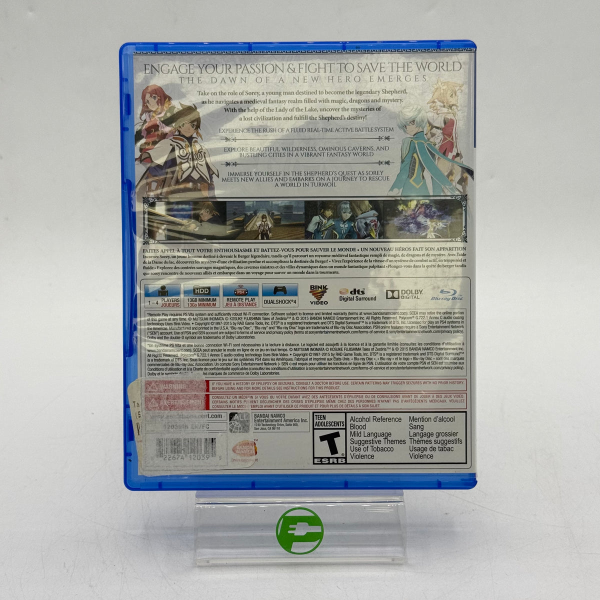 Tales of Zestiria (Sony PlayStation 4 PS4, 2015)