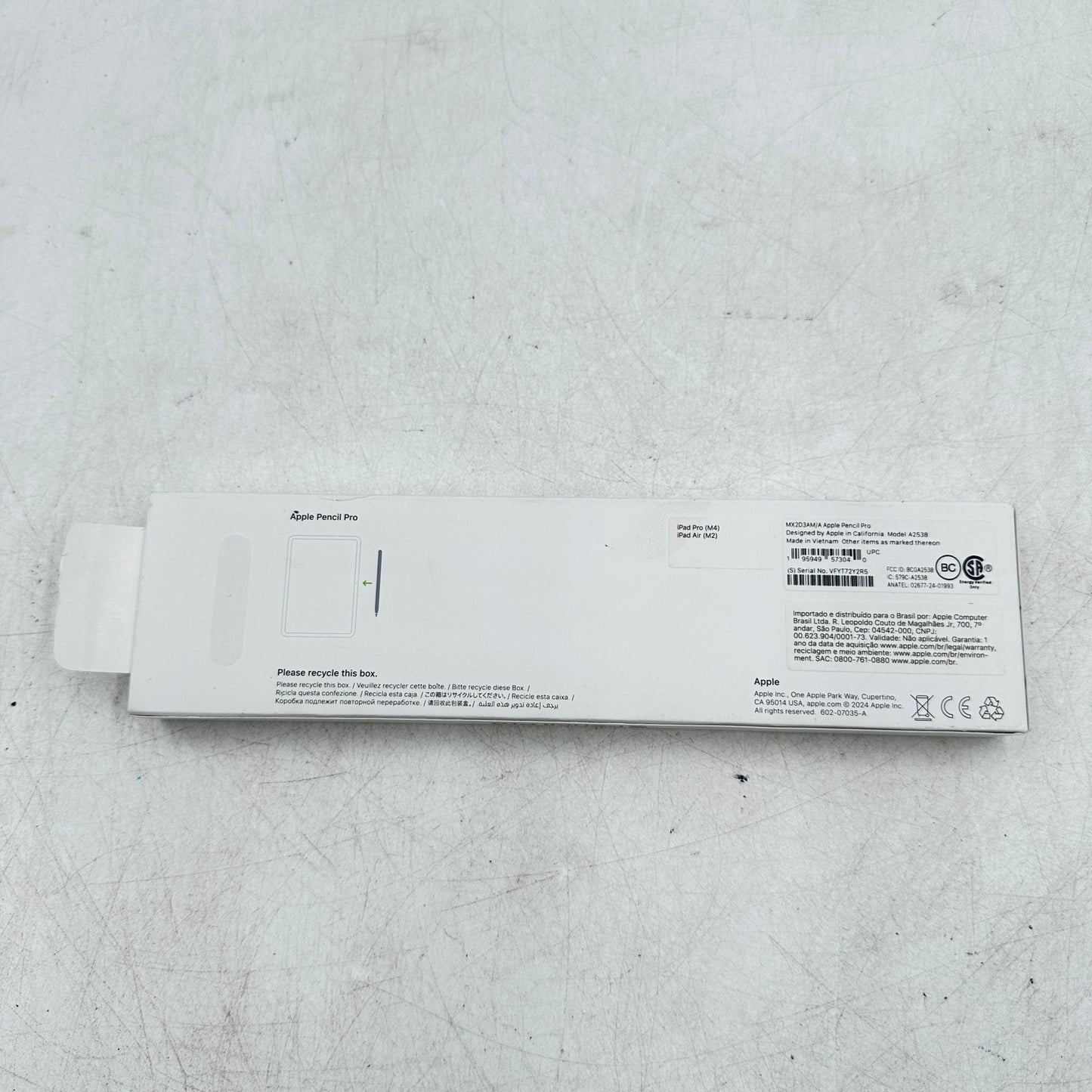 Apple Pencil Pro Smart Pencil Stylus White MX2D3AM/A