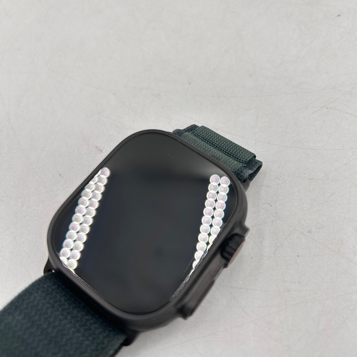 Unlocked Apple Watch Ultra 2 49MM Black Titanium Green Alpine Loop MX4R3LW/A