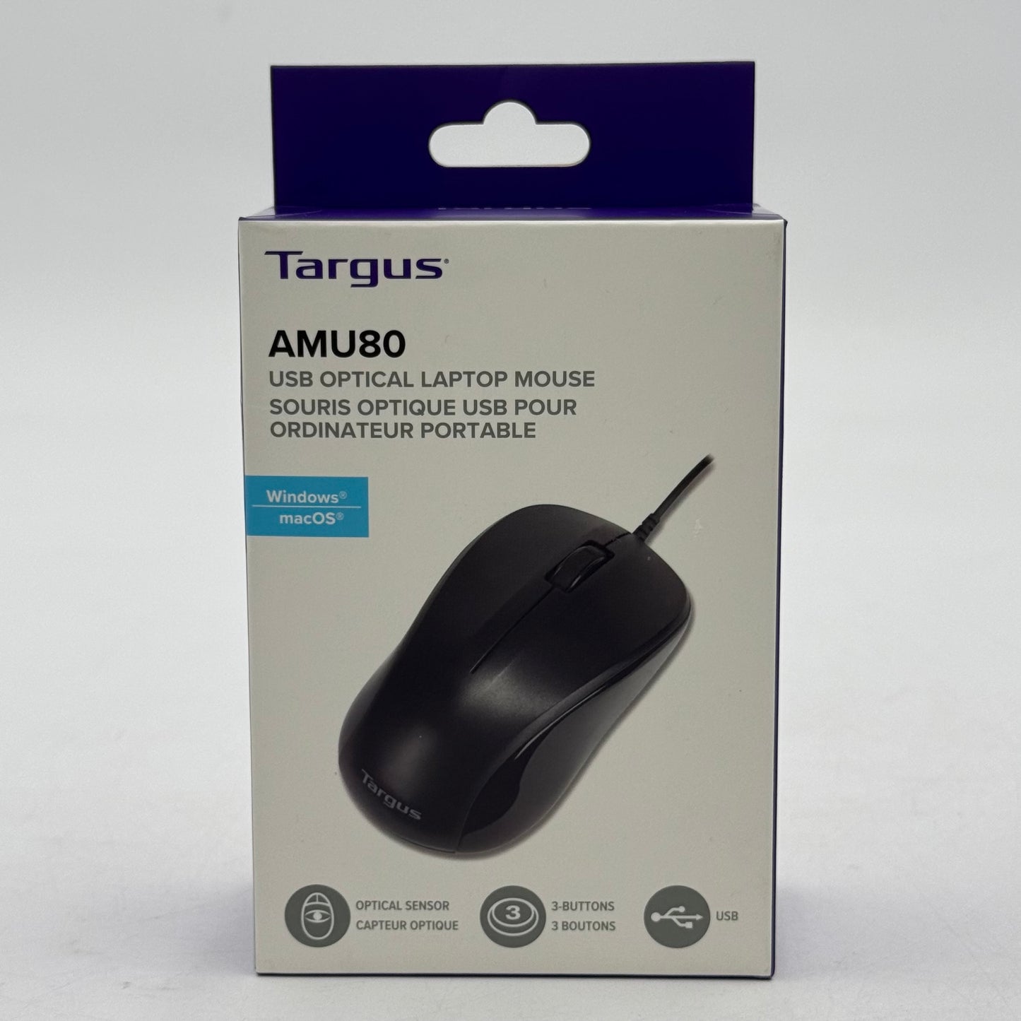 New Targus USB Optical Mouse AMU80