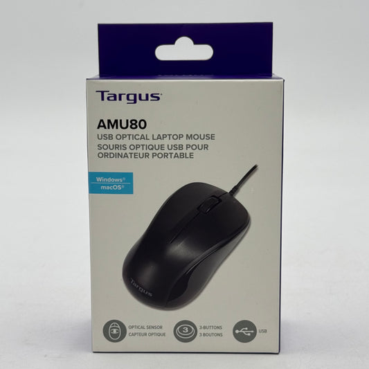 New Targus USB Optical Mouse AMU80
