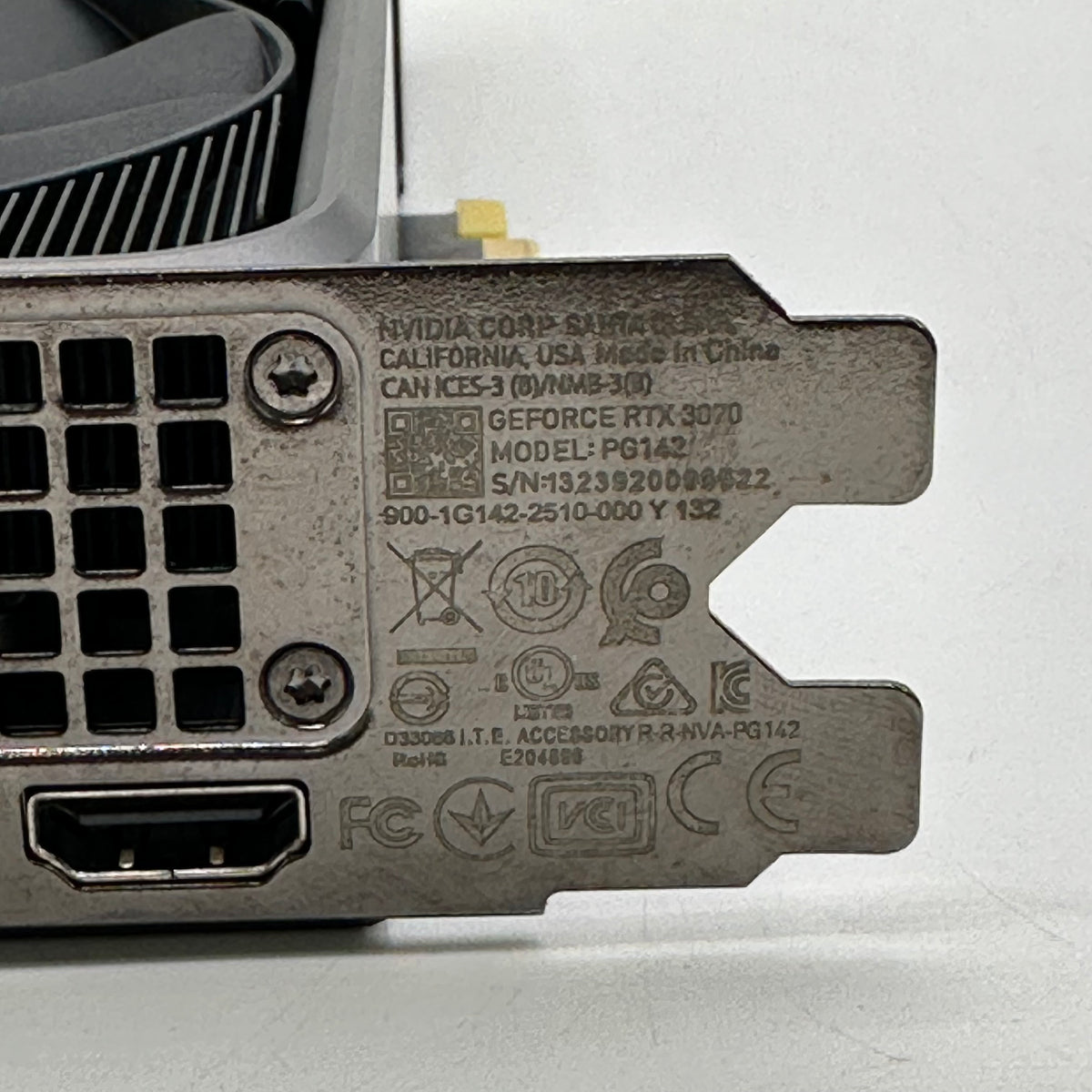 NVIDIA GeForce RTX 3070 Founders Edition FE 8GB GDDR6 Graphics Card PG142