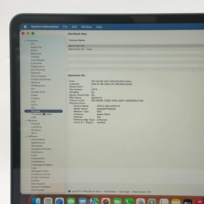 2026 Apple MacBook Neo 13" A18 Pro 5C GPU 4.0GHz 8GB RAM 512GB SSD MHFG4LL/A