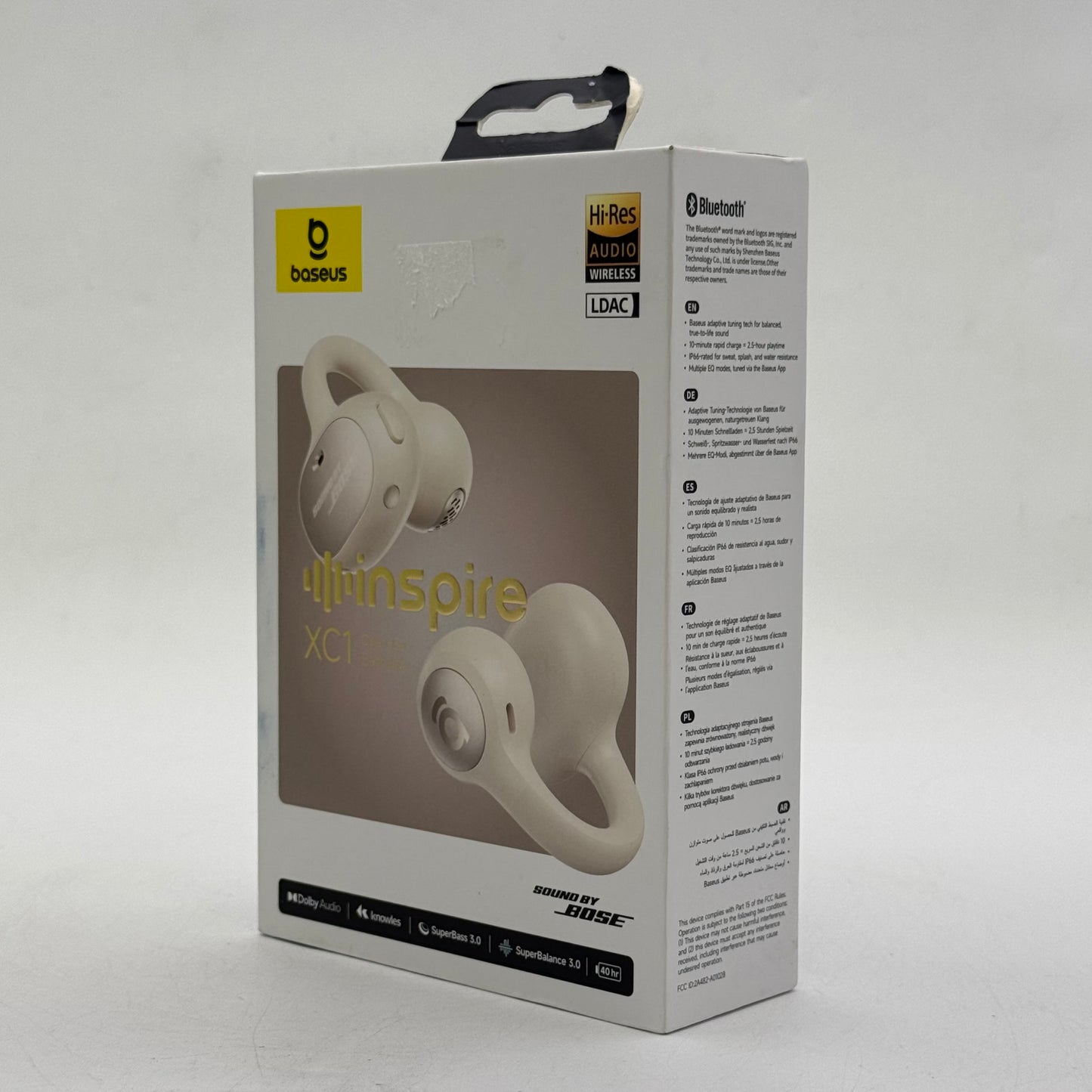 New Baseus Inspire XC1 Open Ear True Wireless Earbuds White A01028