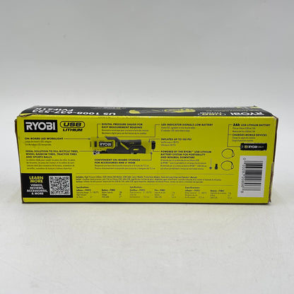 New Ryobi FVIF51K 4V High Pressure Inflator Kit