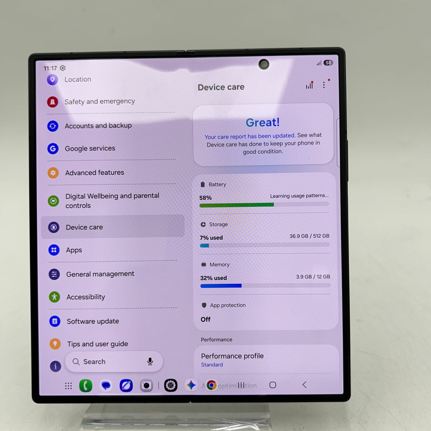 Factory Unlocked Samsung Galaxy Z Fold7 12GB RAM 512GB SM-F966B/DS Jetblack