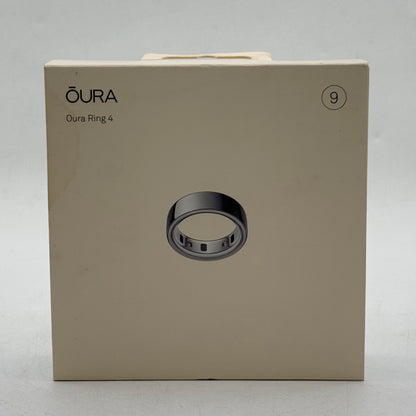 New Oura Ring 4 Size 9 Silver Titanium Smart Ring JZ90-54217-09