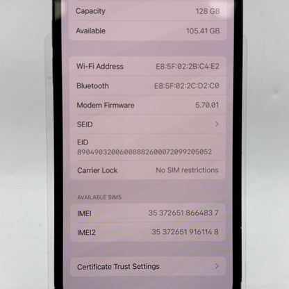 Unlocked Apple iPhone 12 128GB Black NGF93LL/A