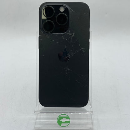 Broken Unlocked Apple iPhone 15 Pro 256GB MTQR3LL/A Screen Damaged