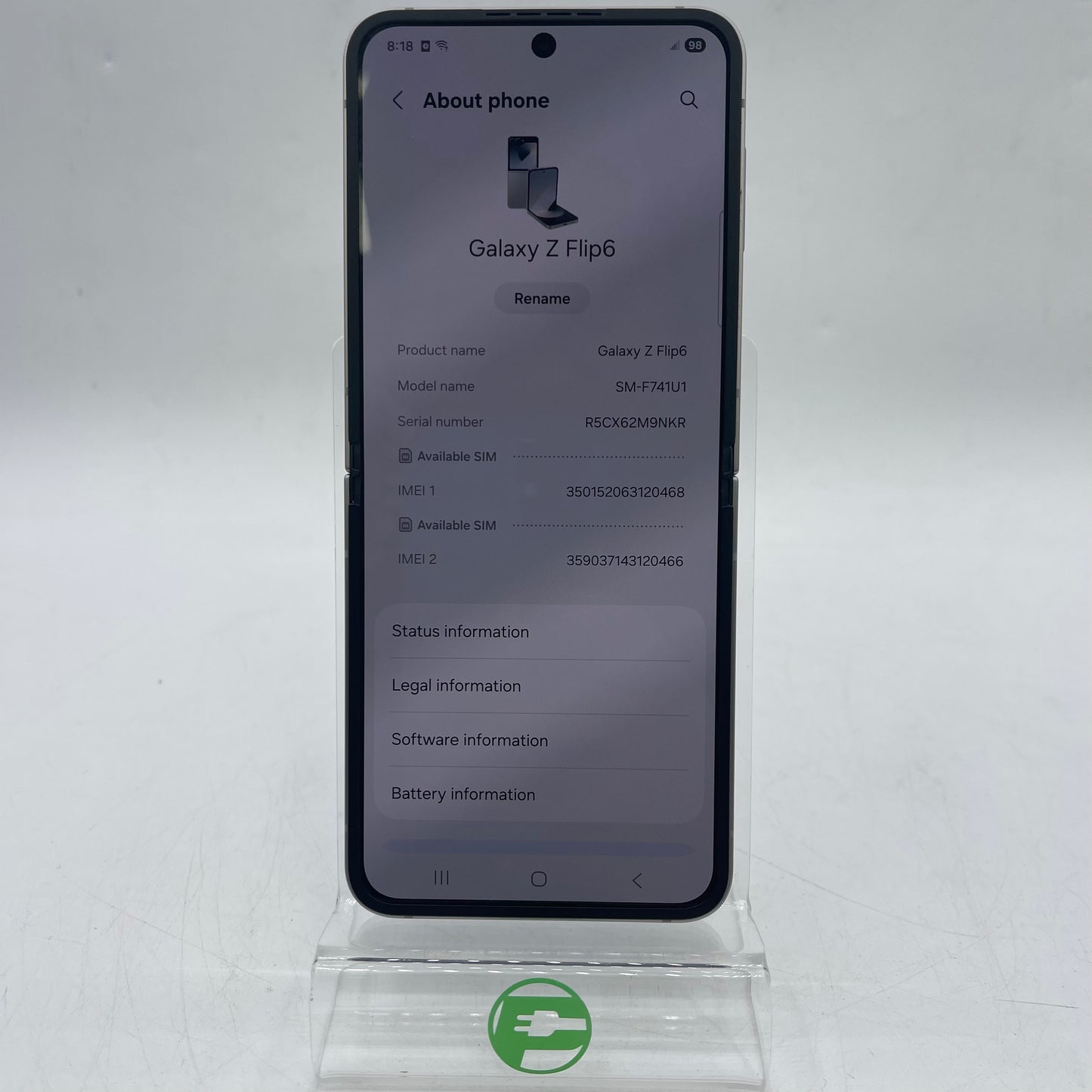 Unlocked Samsung Galaxy Z Flip6 12GB RAM 512GB SM-F741U1 Silver Shadow