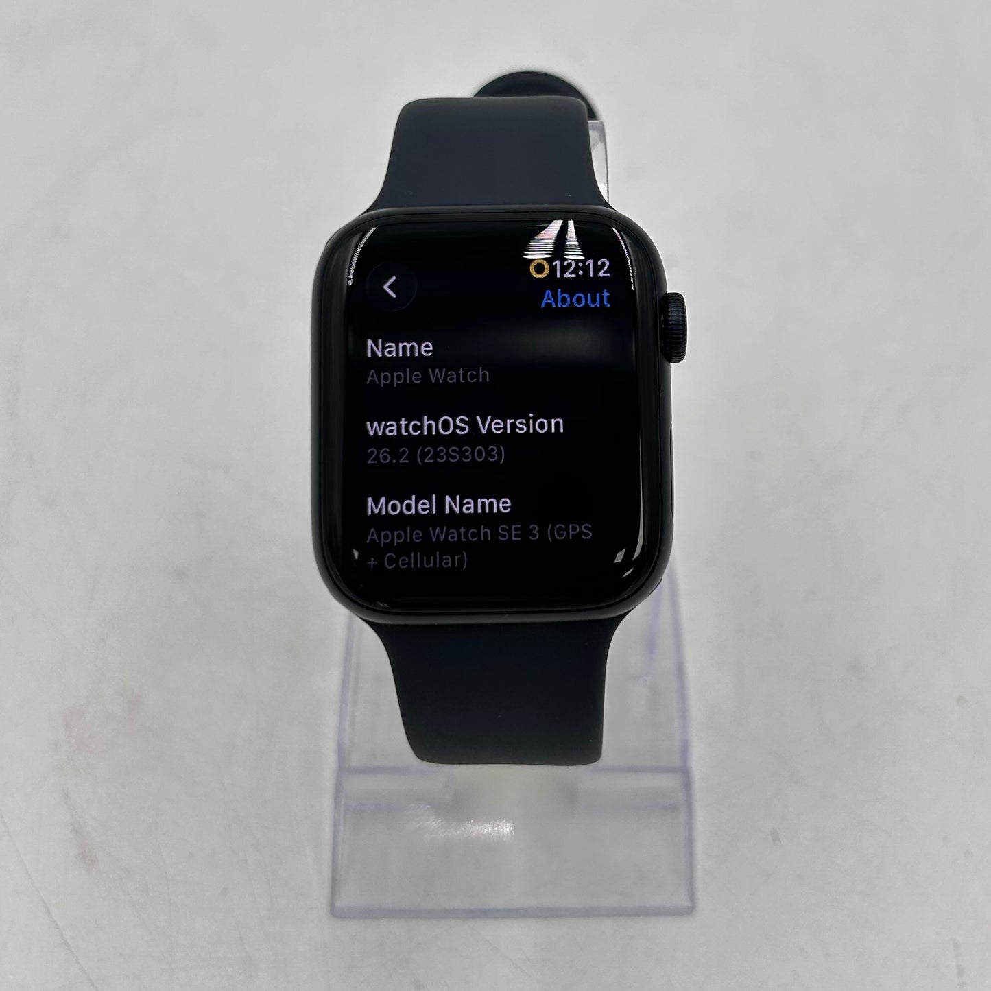 Unlocked Apple Watch SE 3 44MM Midnight Aluminum Black Sport Band MEPJ4LW/A