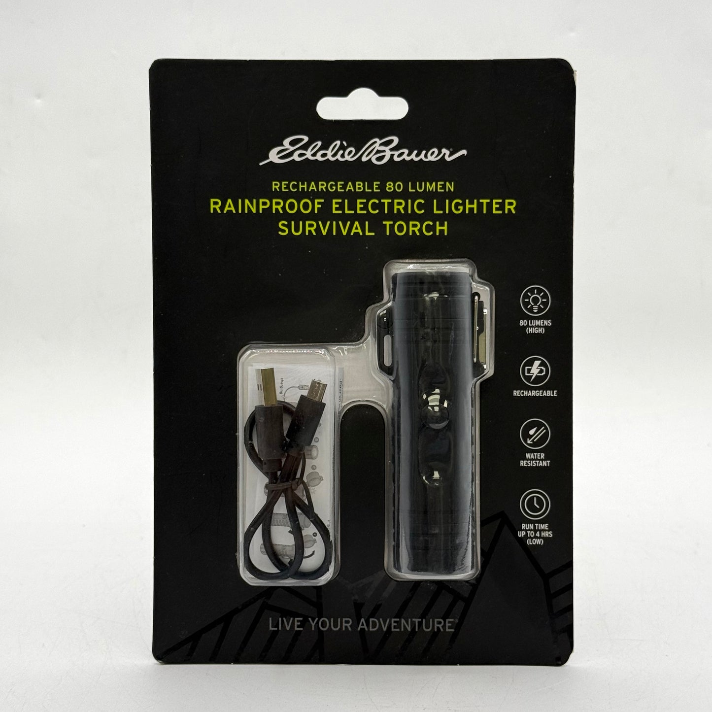 Eddie Bauer Rechargeable 80 Lumen Electric Lighter / Torch