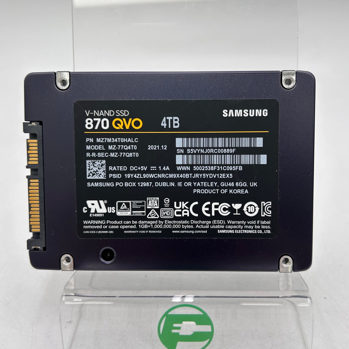 Samsung 2.5" 870 QVO 4TB SATA III 6Gbps SSD MZ-77Q4T0