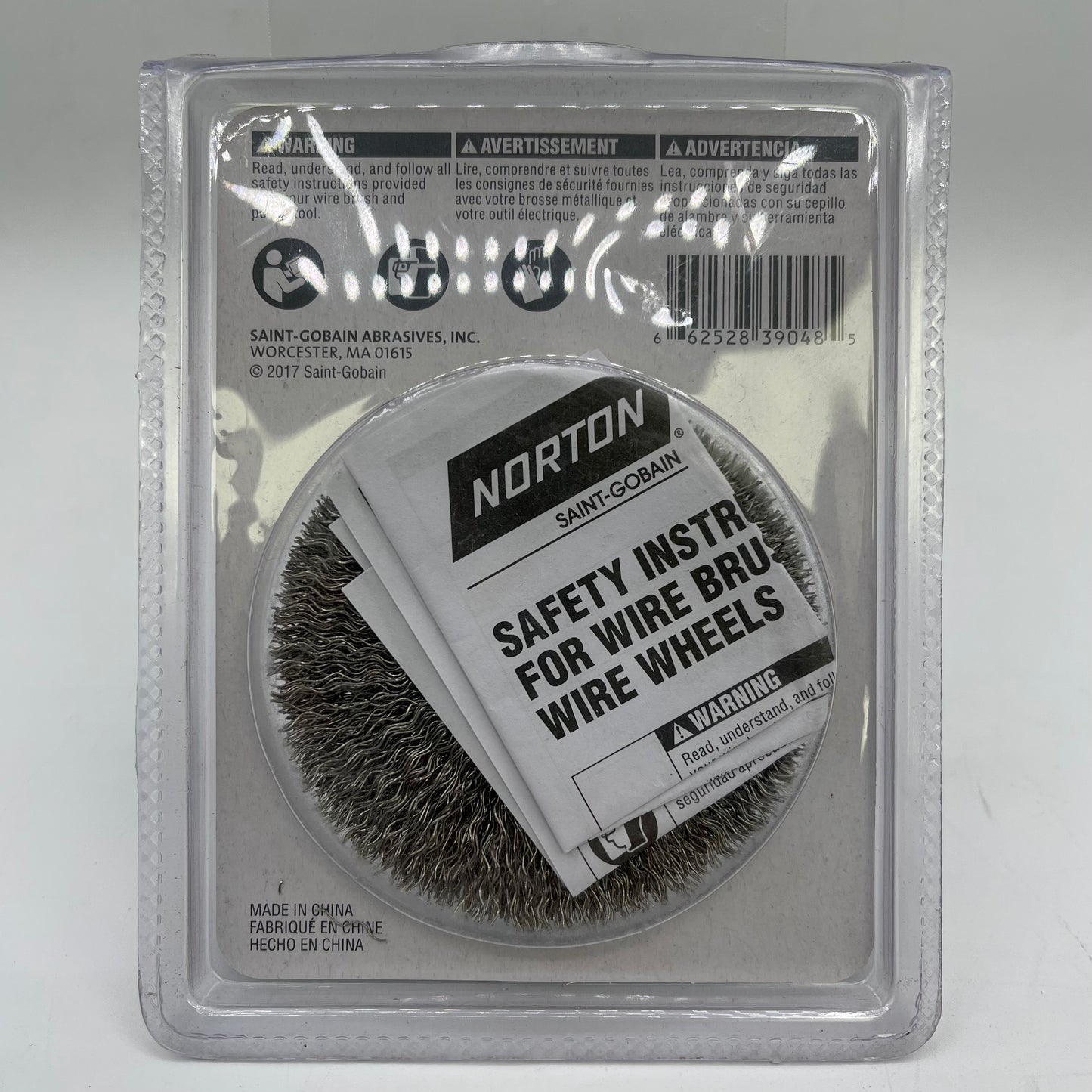 New Norton 3" Wire Wheel Brush 39048