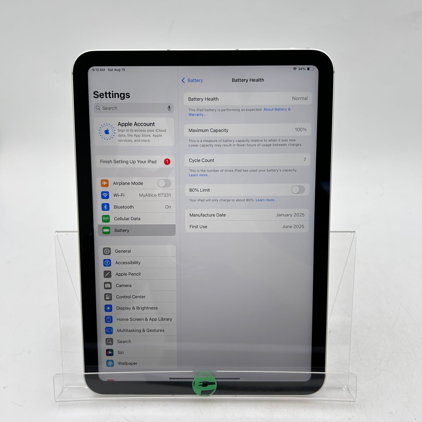 Factory Unlocked Apple iPad 11" (A16) 128GB Silver MD7F4LL/A