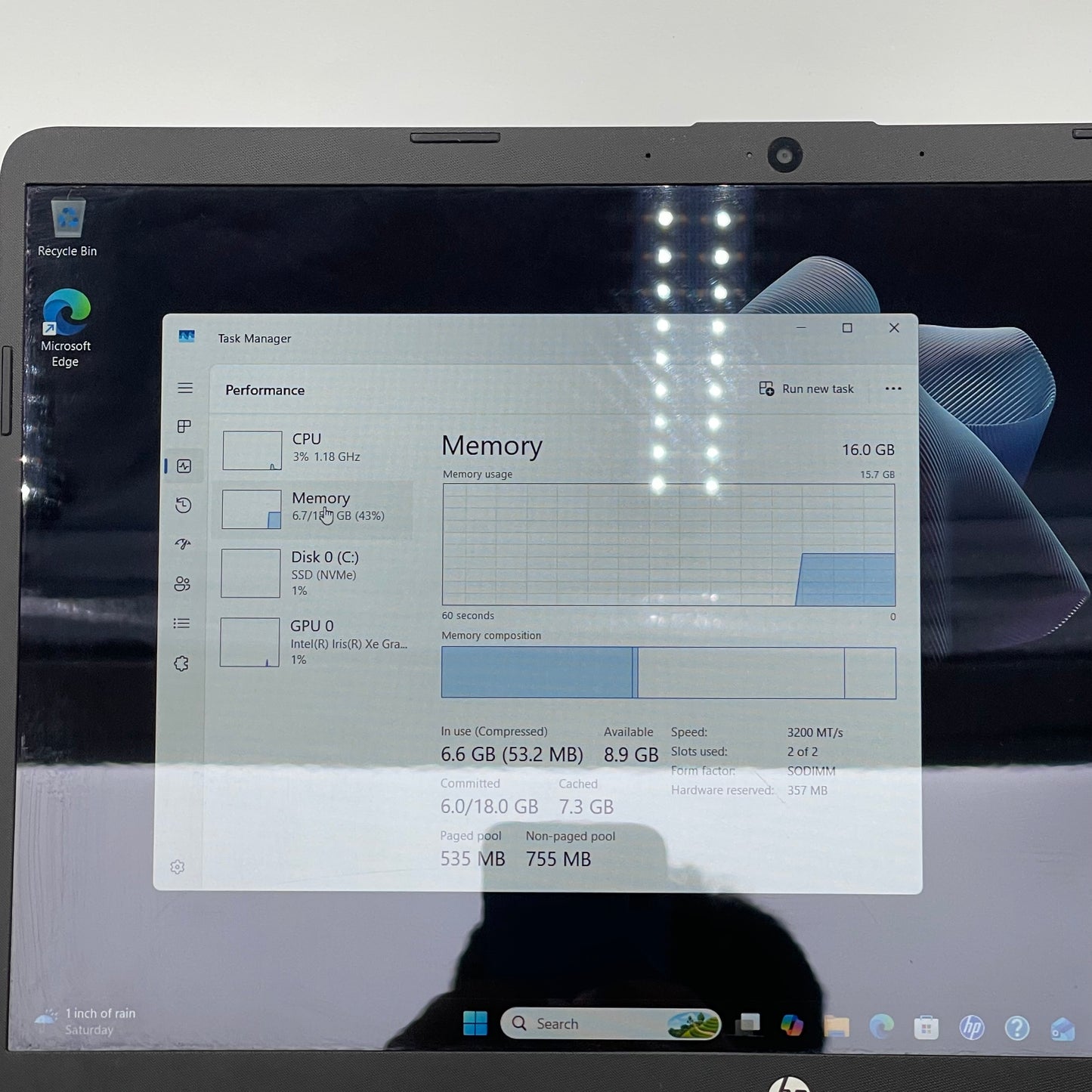 HP Laptop 15-dy2073dx 15.6" i7-1165G7 2.8GHz 16GB RAM 512GB SSD