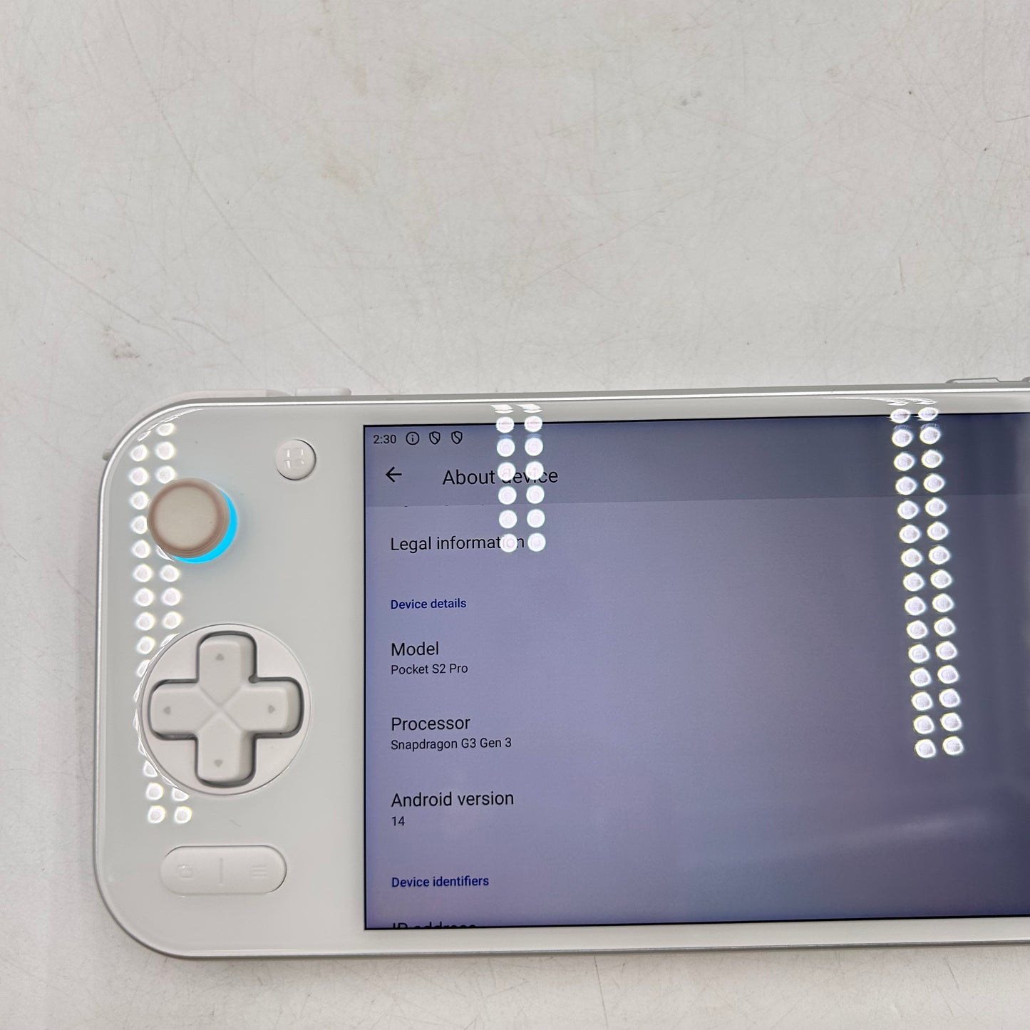 Ayaneo Pocket S2 Pro 6.3" Qualcomm Snapdragon G3 Gen 3 16GB RAM 512GB White