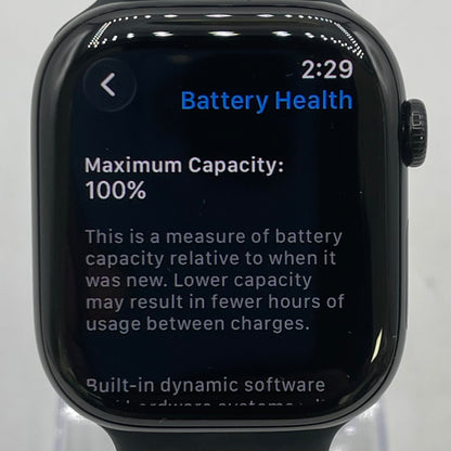 GPS Only Apple Watch Series 11 46MM Space Gray Aluminum Black Sport Band 