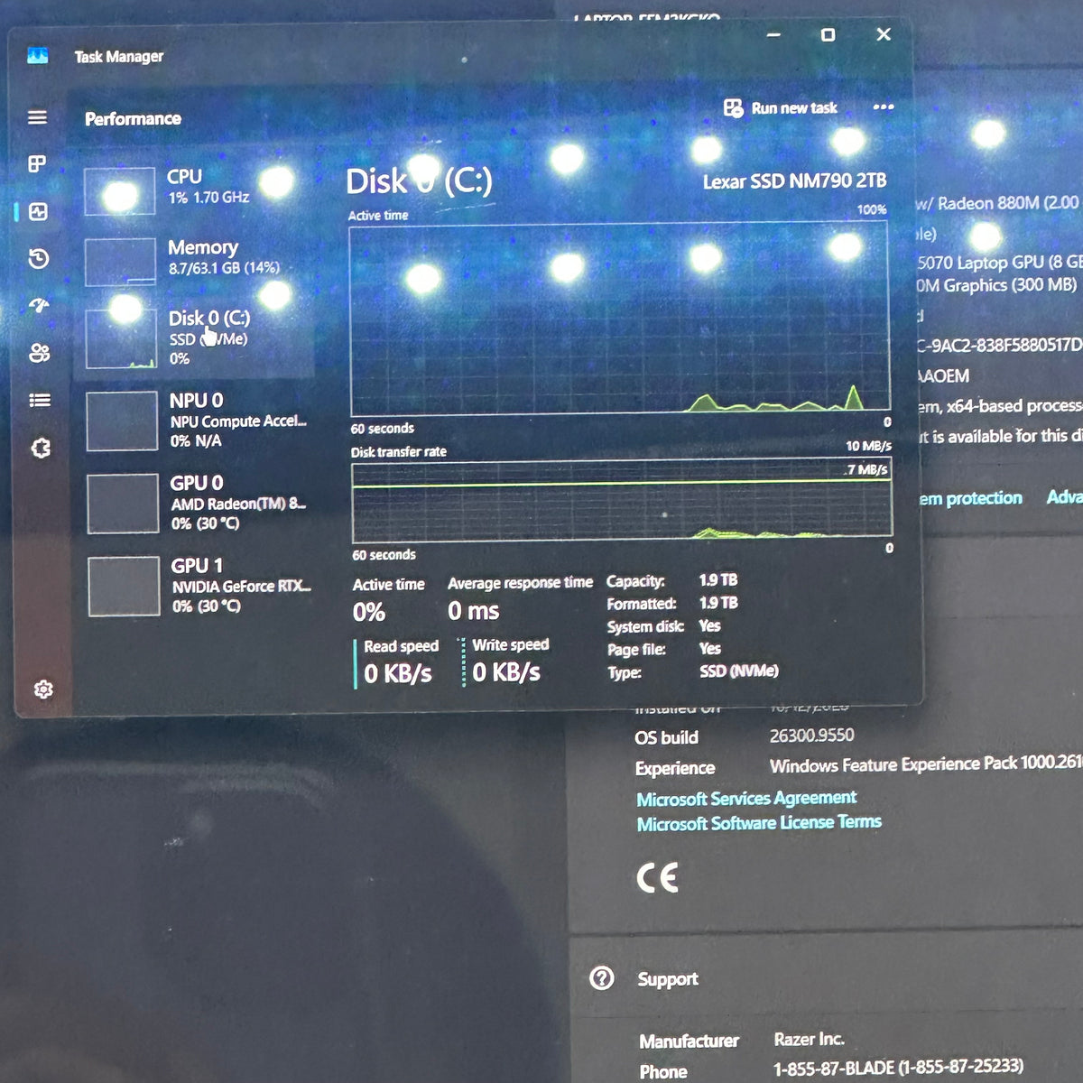 Razer Blade 14 Ryzen AI 9 365 2.0GHz 64GB RAM 2TB SSD GeForce RTX 5070