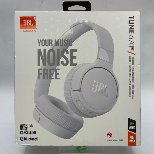 New JBL Tune 670 Adaptive Noise Cancelling White JBLT670NCWHTAM