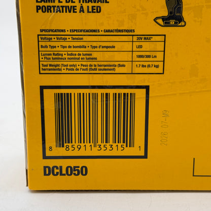 New DeWalt DCL050 20V MAX LED Hand Held Area Light