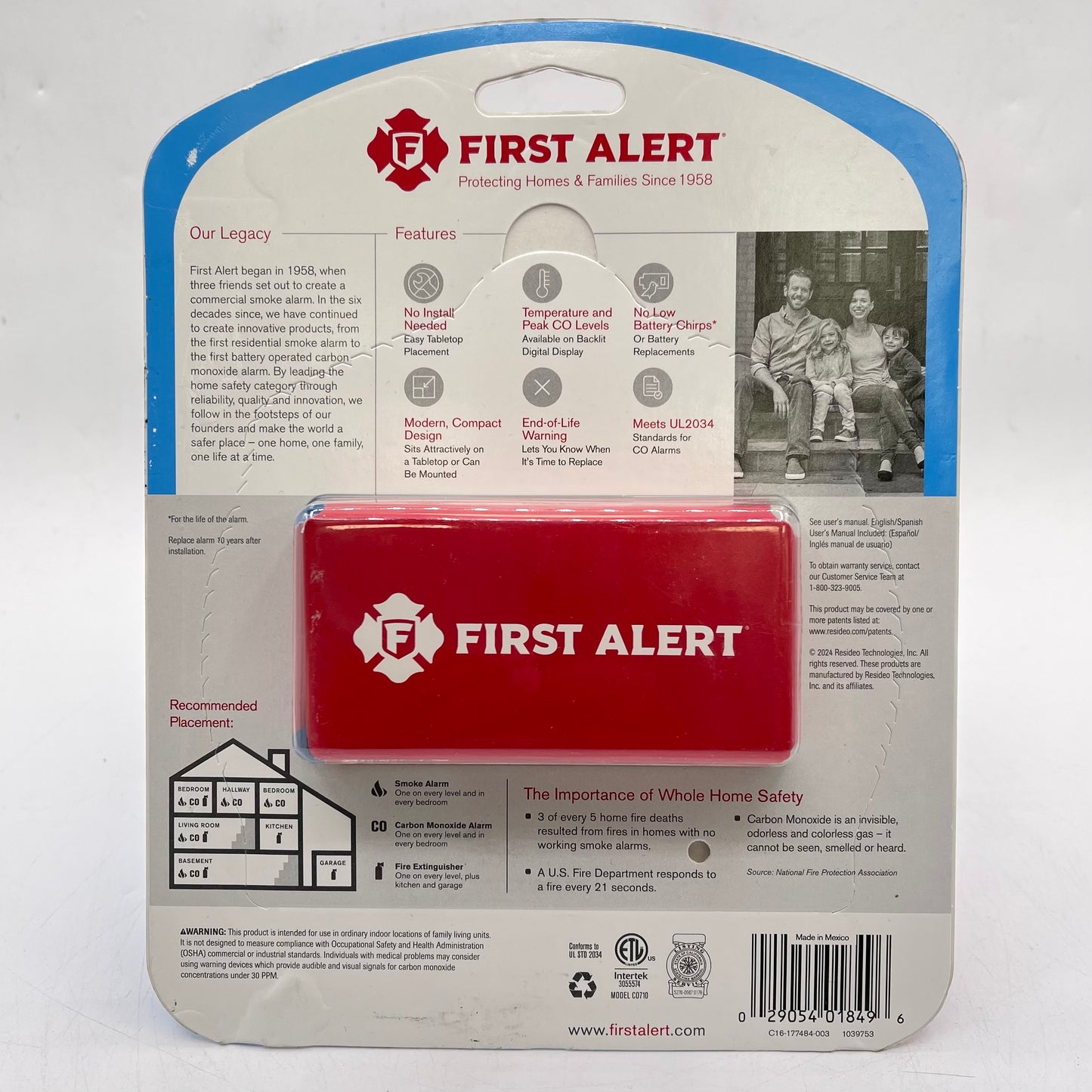 New First Alert Carbon Monoxide Alarm C16-177484-003