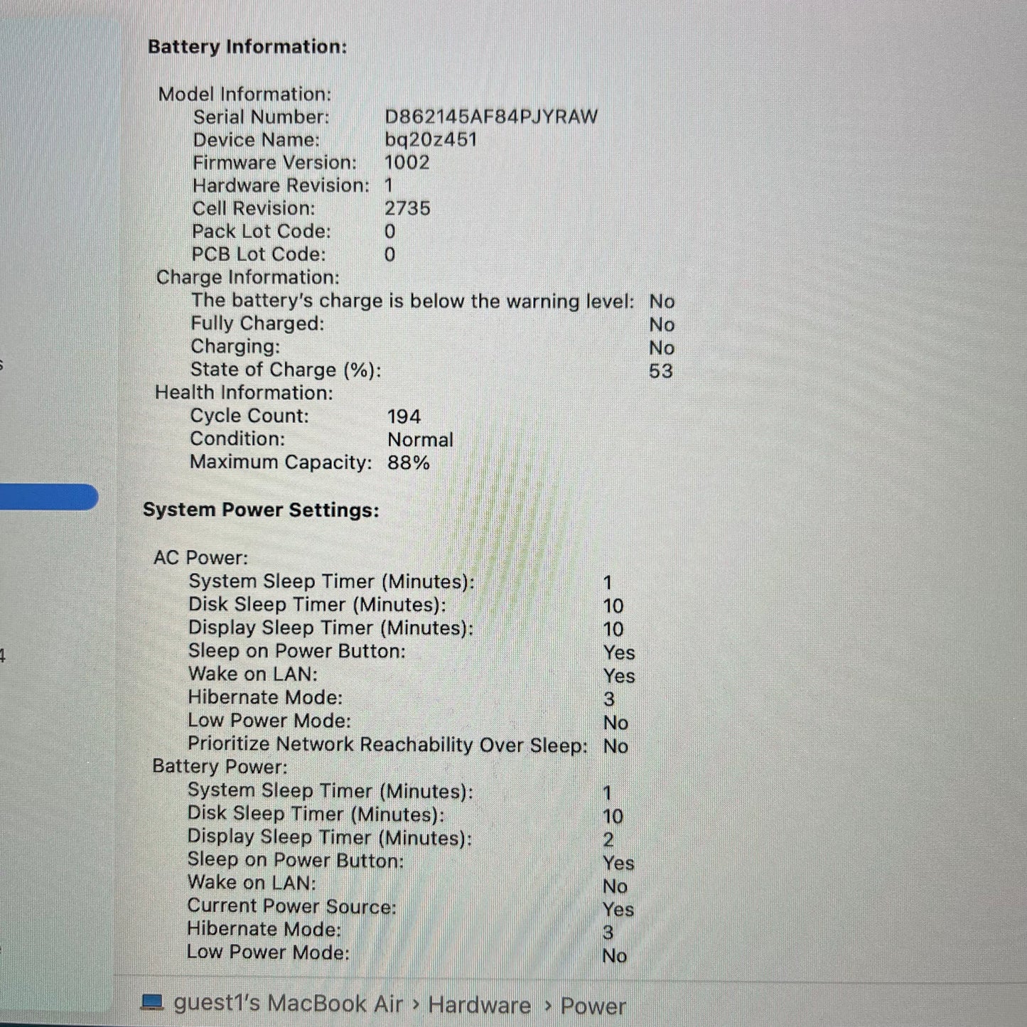 2020 Apple MacBook Air 13.3" M1 7C GPU 3.2GHz 8GB RAM 512GB SSD A2337