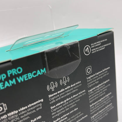 New Logitech 1080p Pro Stream WebCam 1080p 30 fps Webcam 960-001211