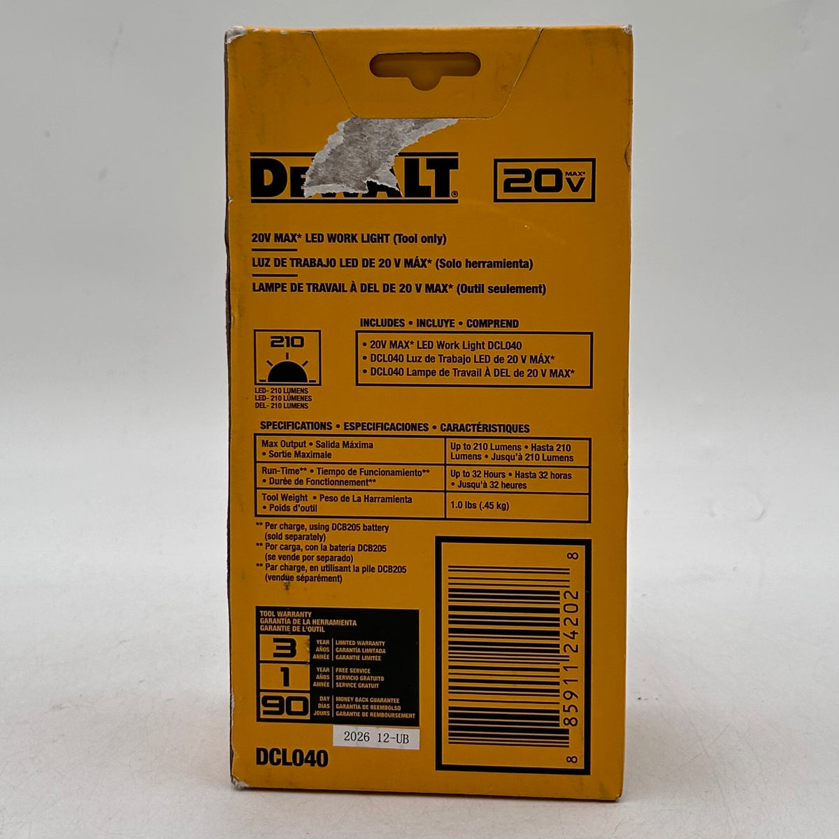 New DeWalt DCL040 20V MAX LED Work Light