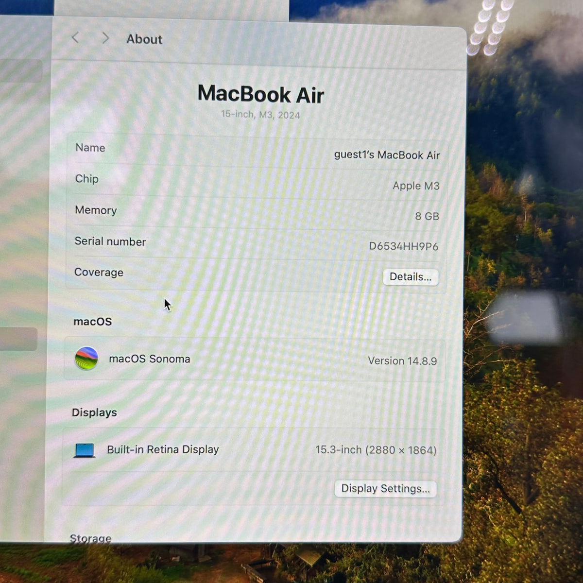 2024 Apple MacBook Air 15" M3 10C GPU 4.0GHz 8GB RAM 256GB SSD A3114