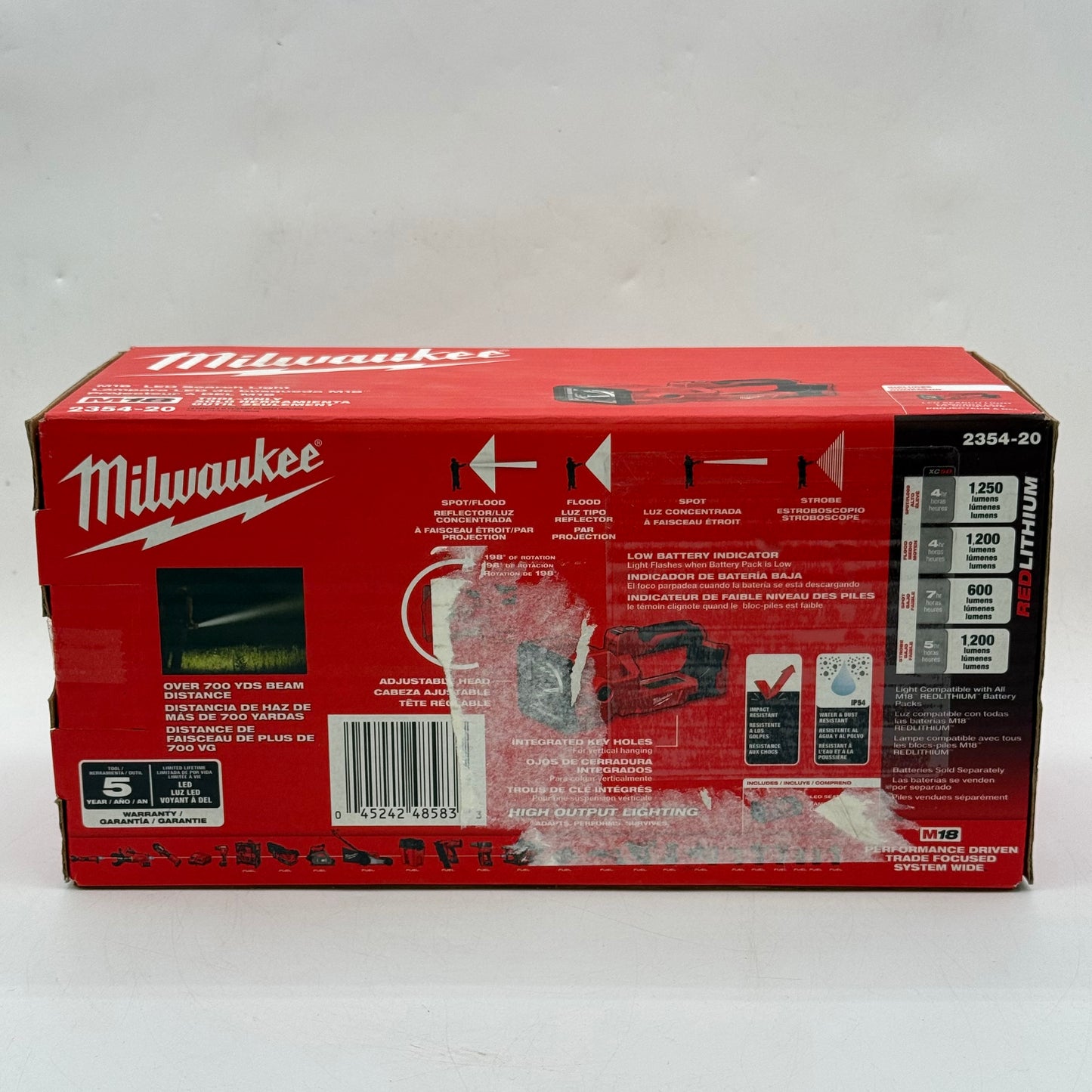 New Milwaukee 2354-20 M18 18V LED Search Light