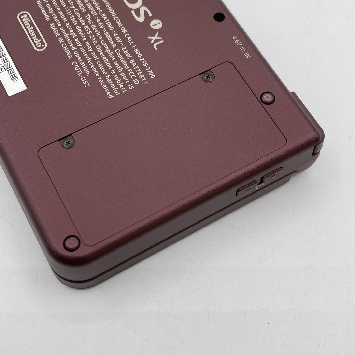 Broken Nintendo DSi XL Handheld Game Console TWL-001 Burgundy Power Issue