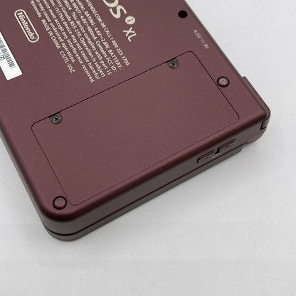Broken Nintendo DSi XL Handheld Game Console TWL-001 Burgundy Power Issue
