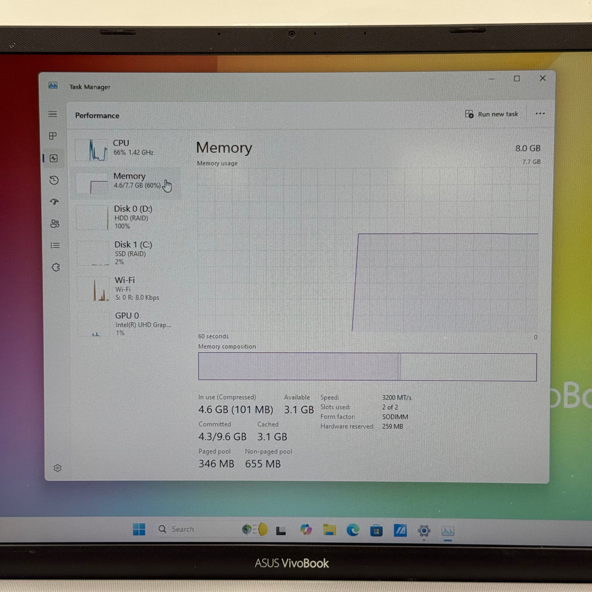 Asus Vivobook 17 X712J 17.3" i3-1005G1 1.2GHz 8GB RAM 1TB HDD 256GB SSD READ